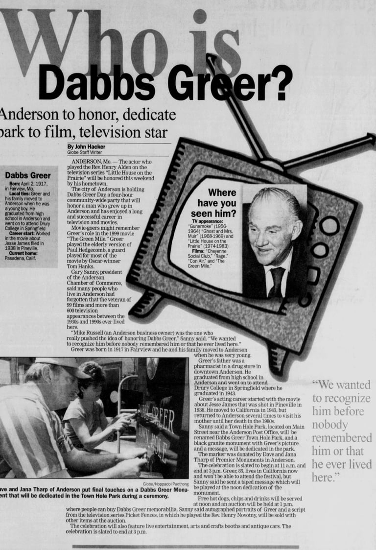 Who is Dabbs Greer 2002