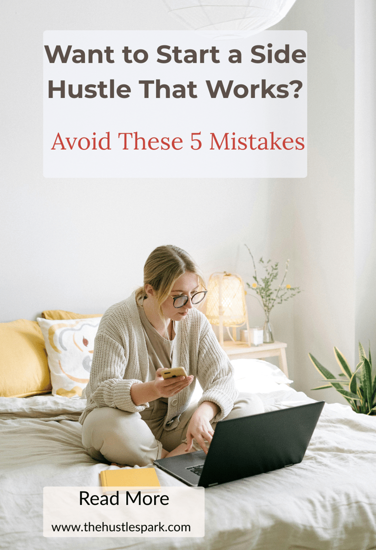 Beginner side hustle ideas for women working from home , avoid beginner mistakes and start smart