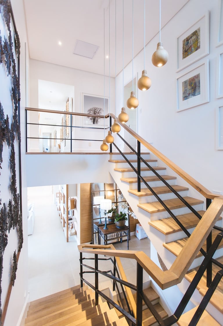 escalera modelo básico de madera
