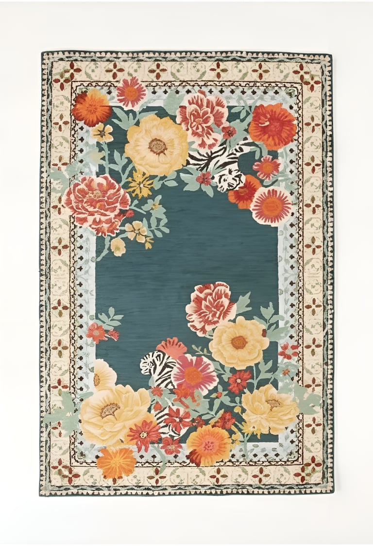 THE MIDNIGHT FLORA Shreempex Rugs