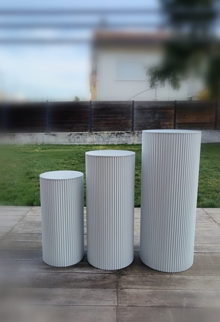 colonnes striées en mtal