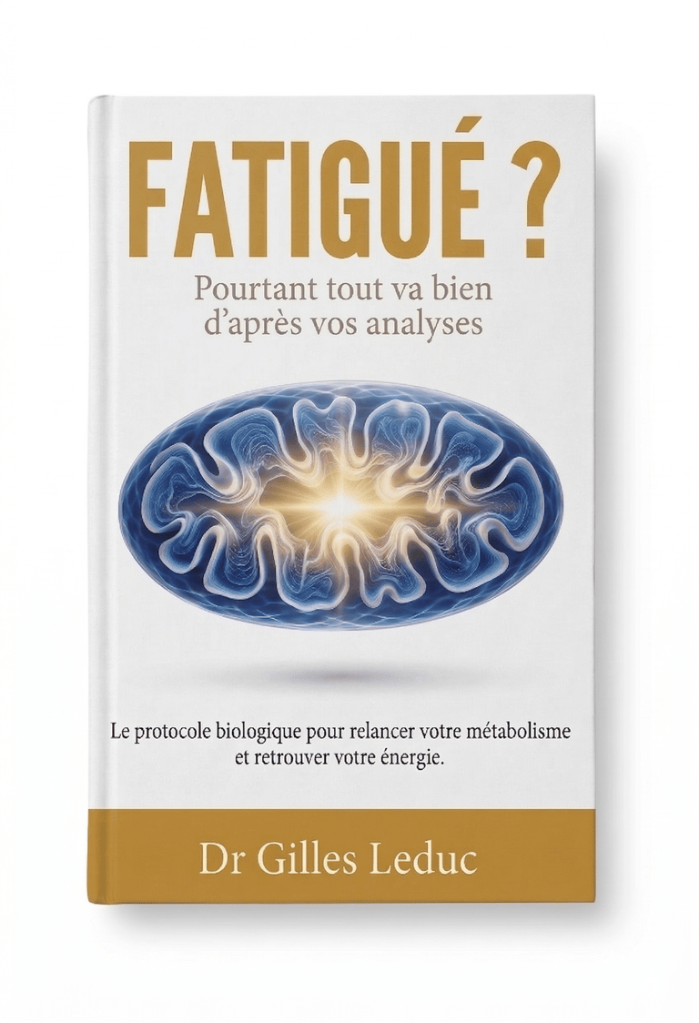Couverture du livre "Fatigué ? Pourtant tout va bien d'après vos analyses" par le Dr Gilles Leduc