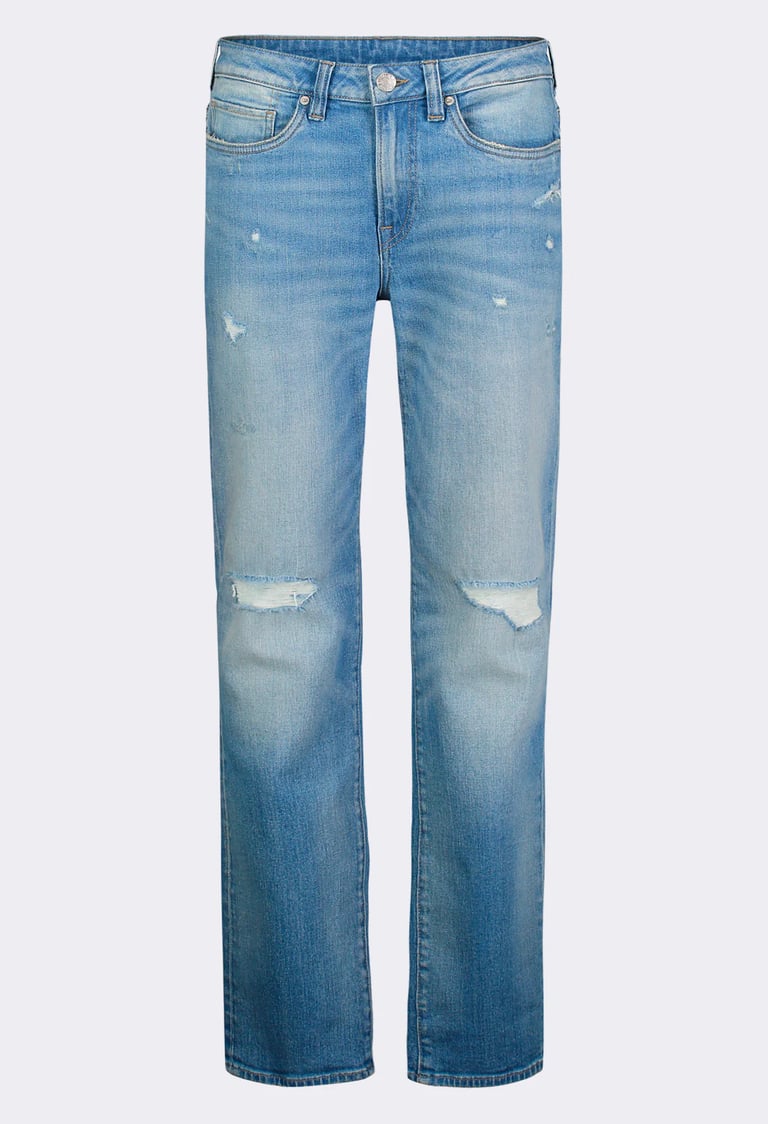 light blue vintage distressed jeans