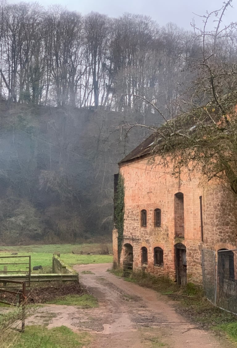 Walk to Durbridge... view of the mill