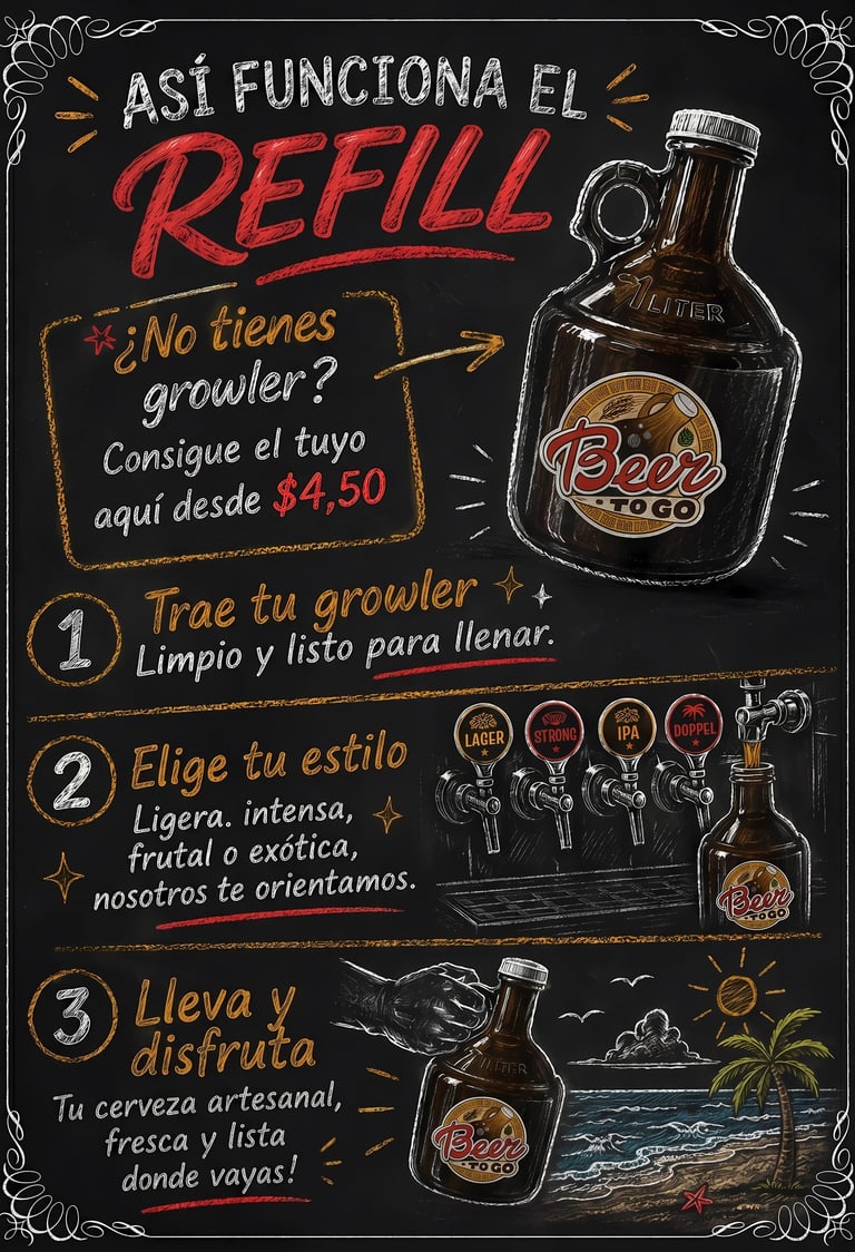 Pizarra Explicativa de uso de botellones