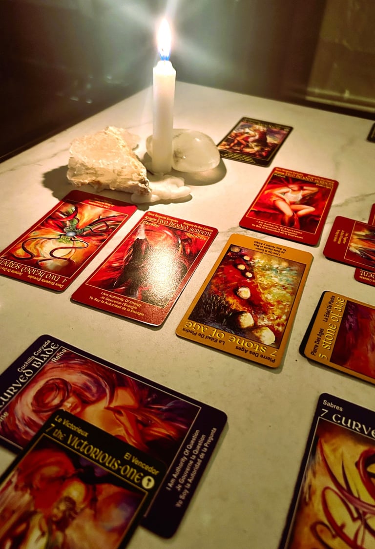 Psychic Tarot readings by Maya Britan ans the I Am One tarot cards