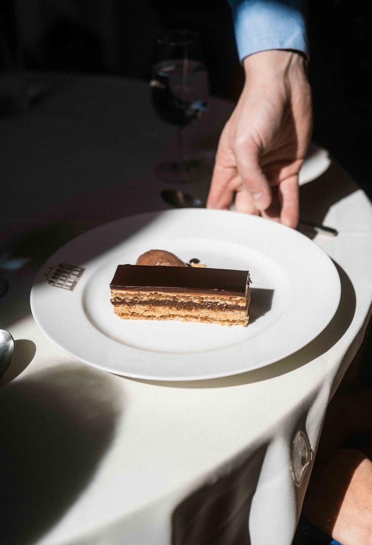 Désert servi au bistrot du château