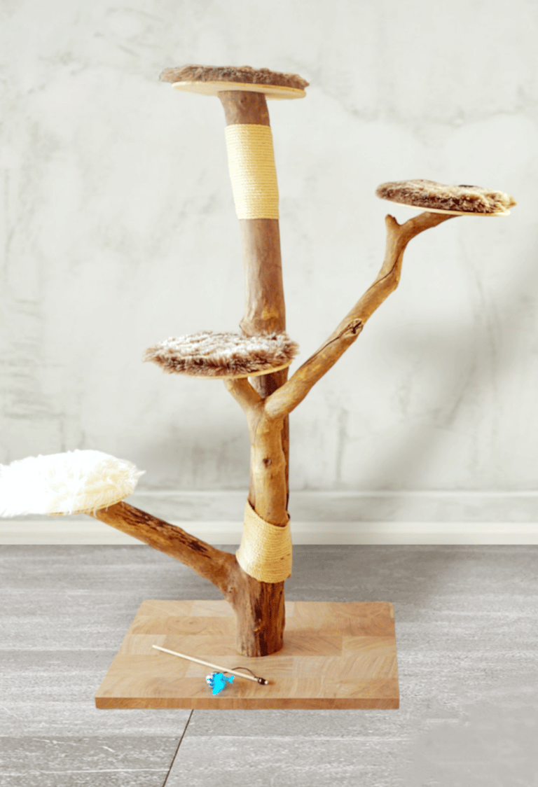 a cat tree with a cat scratching scratching scratching scratching board