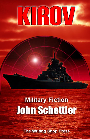 cover depicts a dark sillouette of Battlecruisr Kirov-II