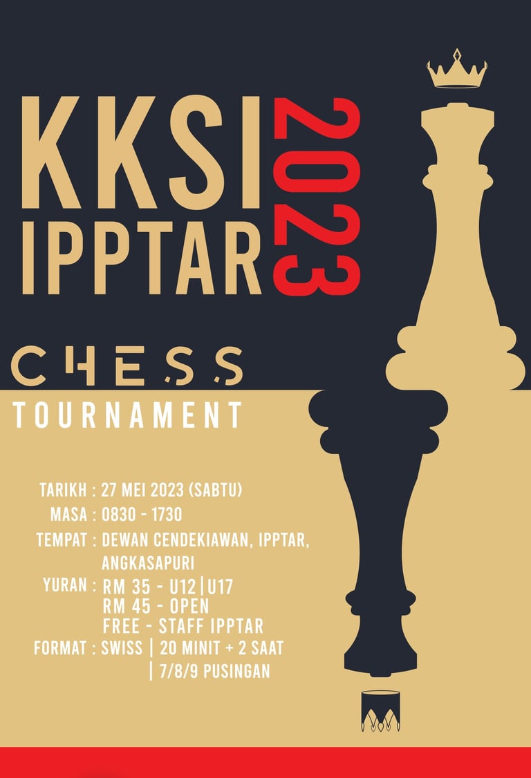 KKSI IPPTAR Chess Tournament 2023. Malaysian Chess. Catur Malaysia