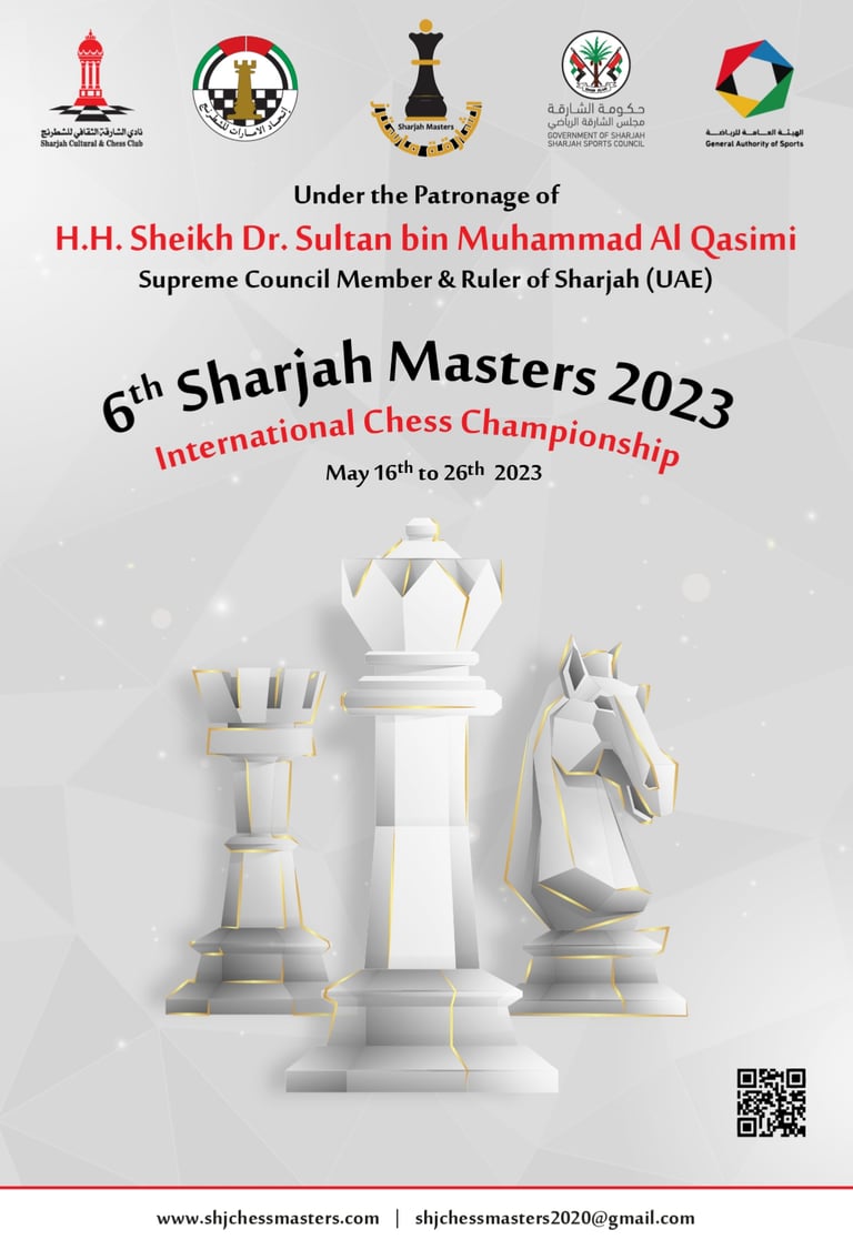 6th Sharjah Masters 2023 International Chess Championship. UAE Chess. 
