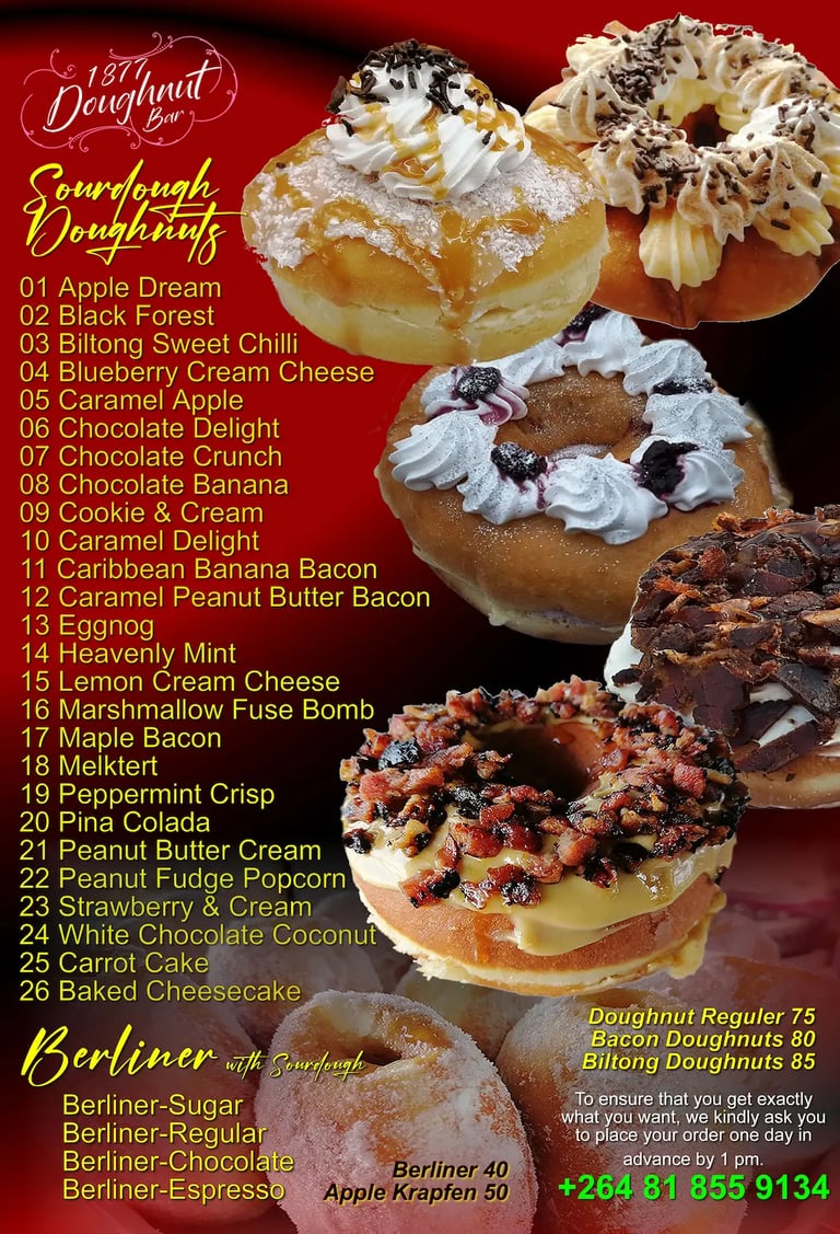 Donuts Doughnuts Swakopmund on the Jetty 1877 Doughnut Bar