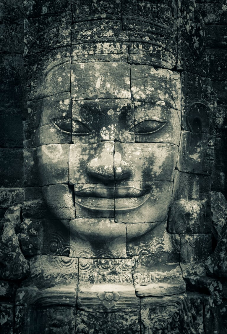 Bayon temple face. Cambodia