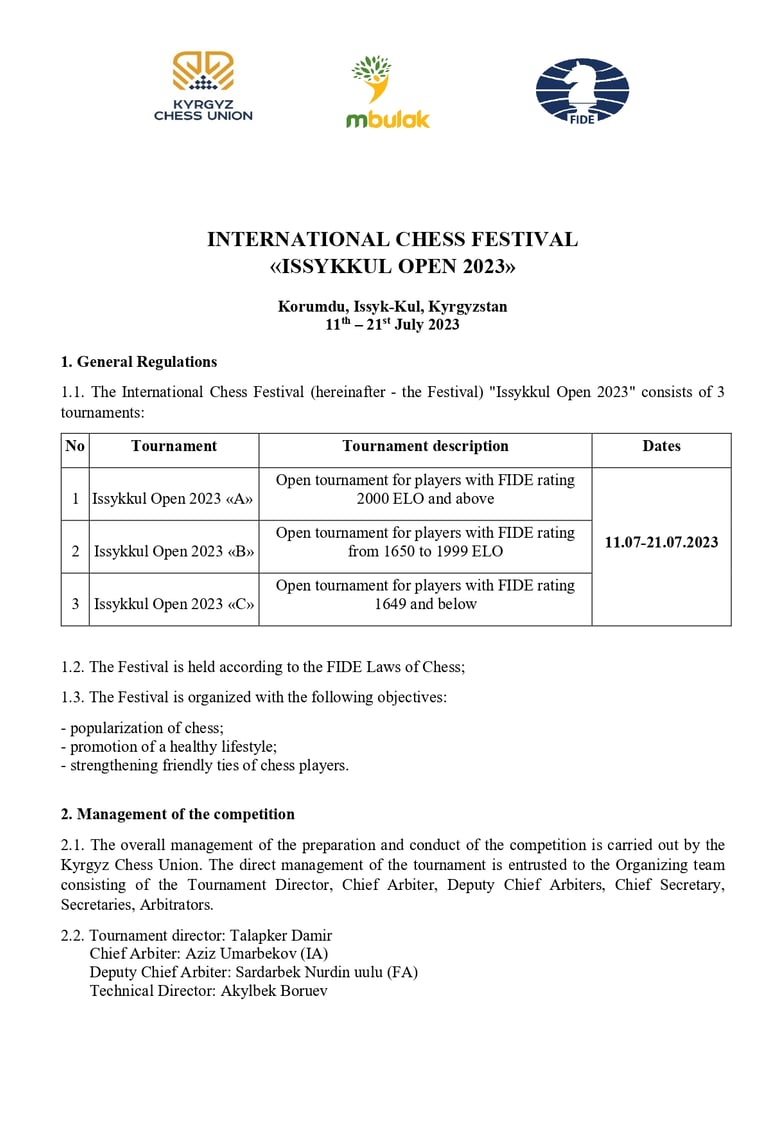 Issykkul Open 2023. Kyrgyzstan Chess. Chess Clicks