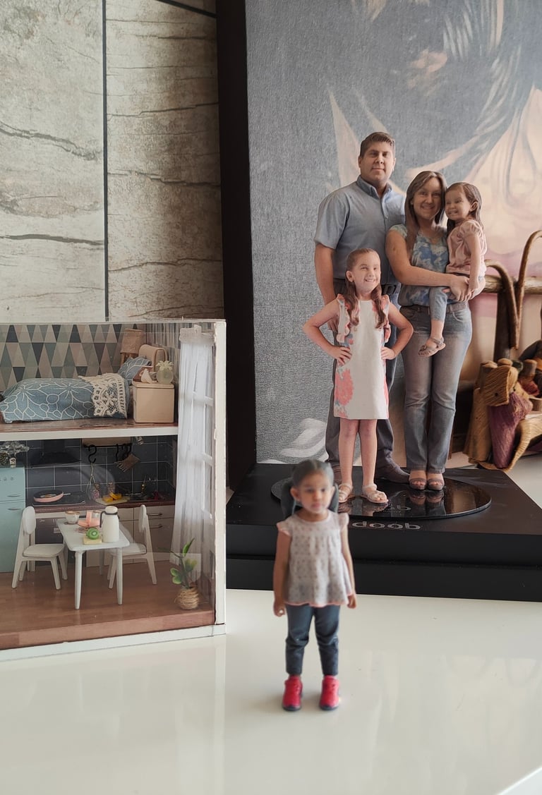 familia impresa en 3d