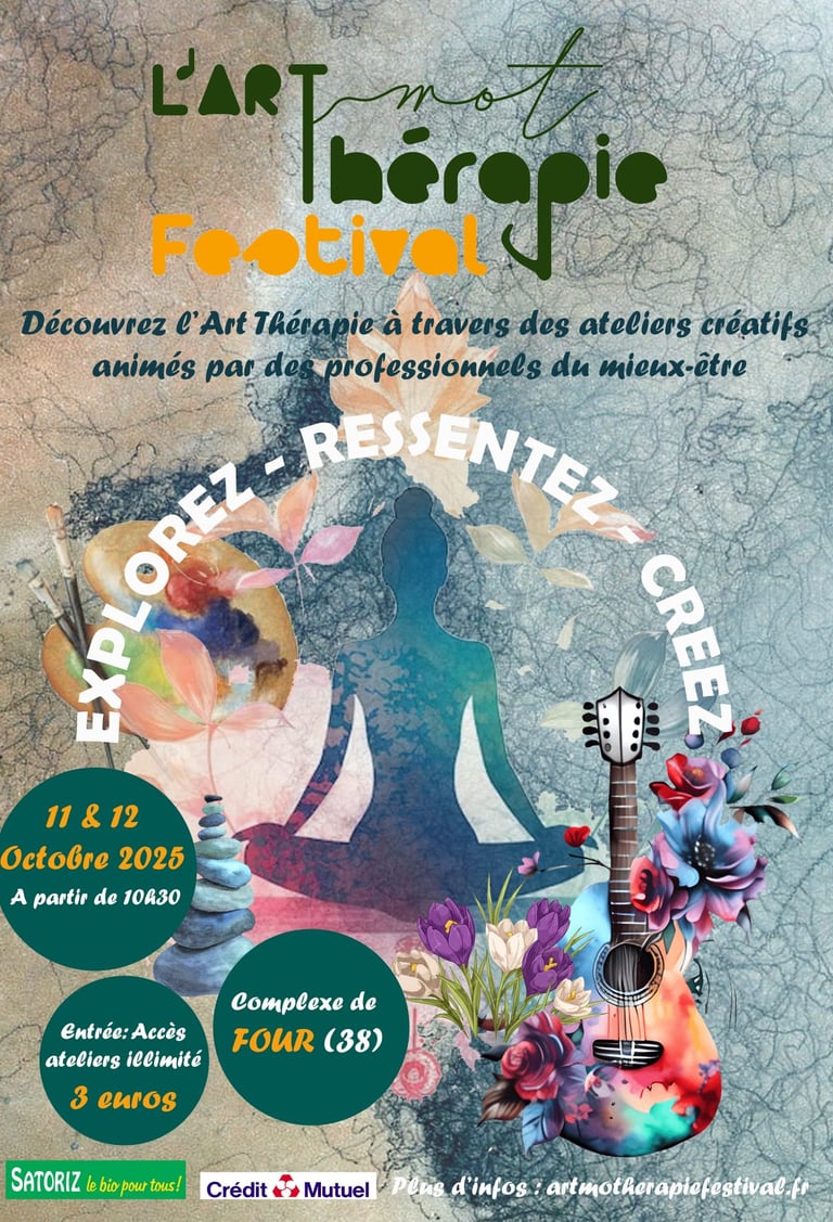 Affiche du festival de l'art mot thérapie en Isère en octobre 2025