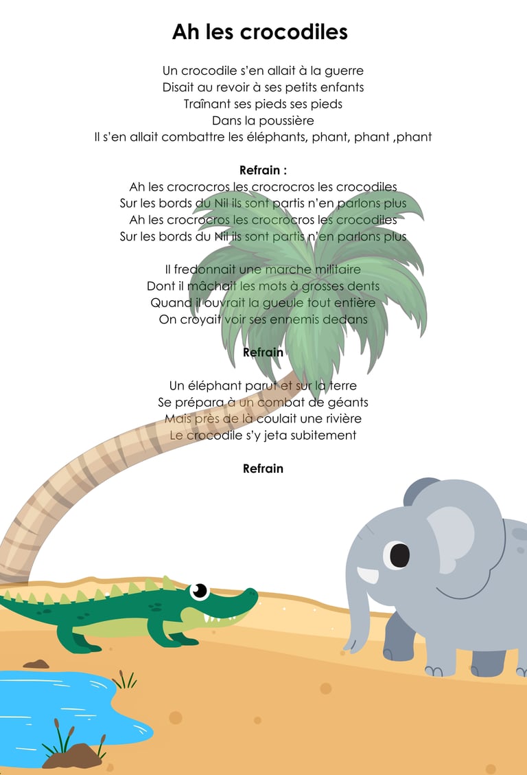 paroles ah les crocodiles