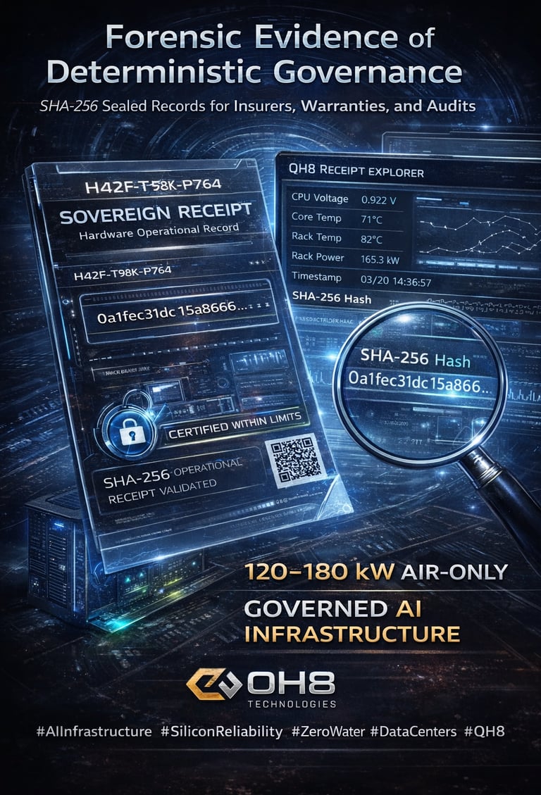 Sample SHA-256 forensic receipt for industrial audit integrity.