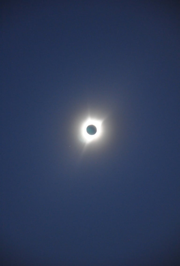 Boyson Reservoir, solar eclipse, Wyoming, America