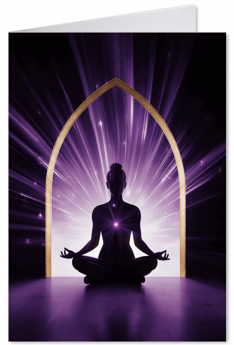 A Quantum Intelligence Practitioner engaging in mindfulness and intuition work