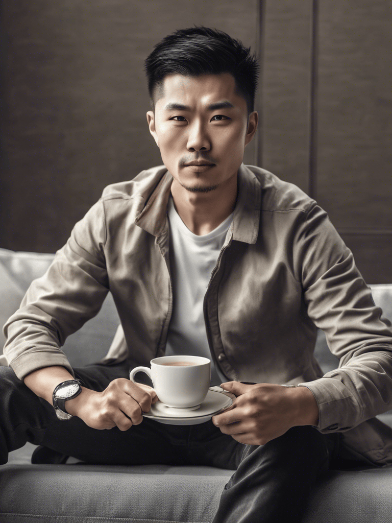 woman holding cup of coffee sitting on sofa