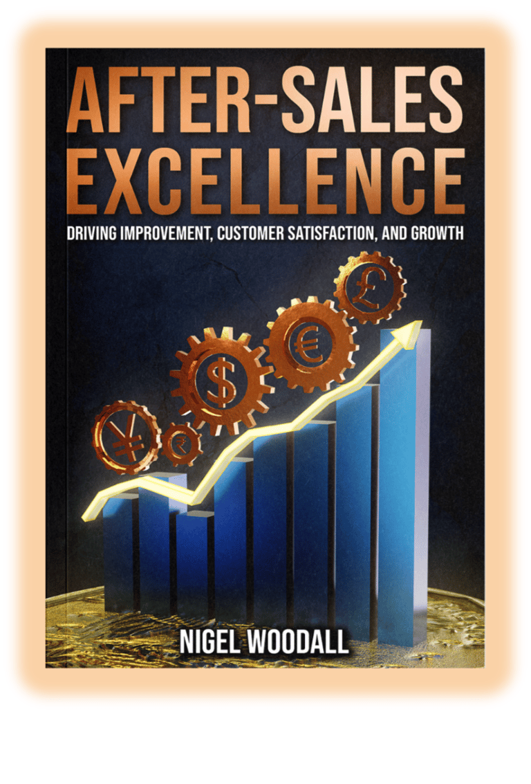 "After-sales Excellence” by Nigel Woodall, focused on aftermarket and after-sales performance improvement for SMEs.