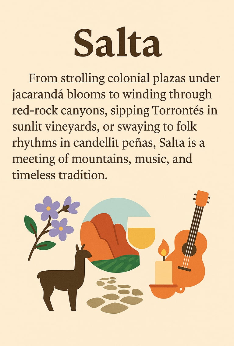 Salta Tradition and Landscapes Summary Illustration
