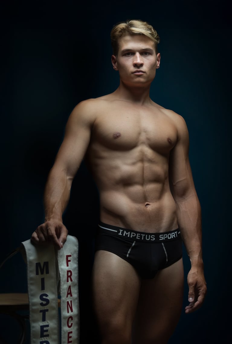 Portrait studio homme éditorial, photographie magazine