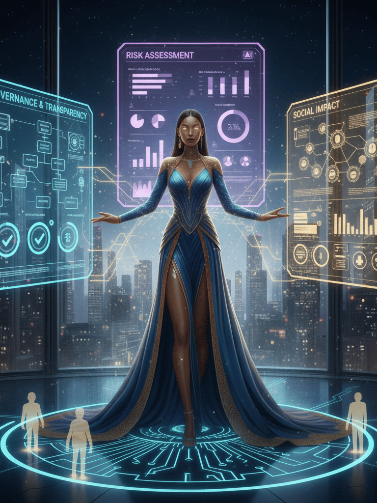 Female AI ethics analyst reviewing AI safety standards best ai course