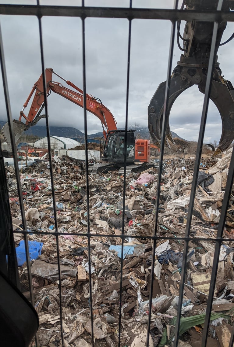 Excavator Landfill