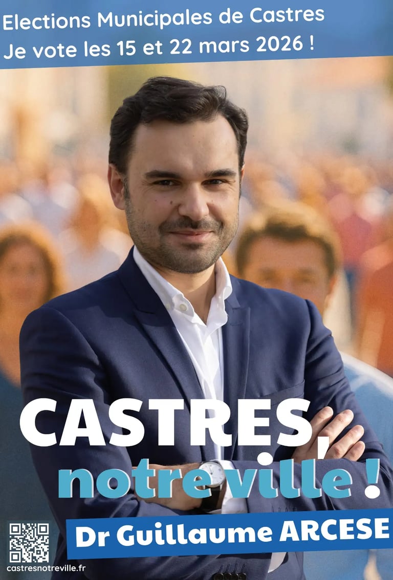 Guillaume Arcese se présente pour devenir maire de castres lors des élections de mars 2026 