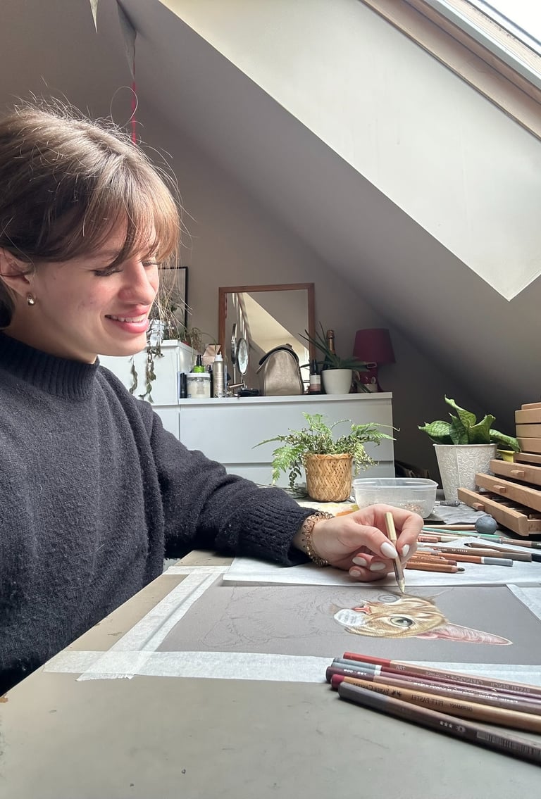 Realistisch dierenportret laten maken