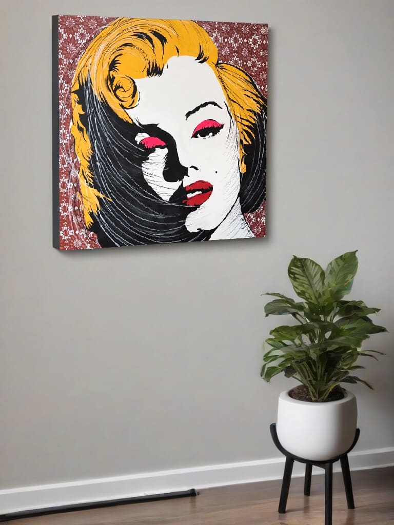 Decoração única com quadro de família para o quarto.