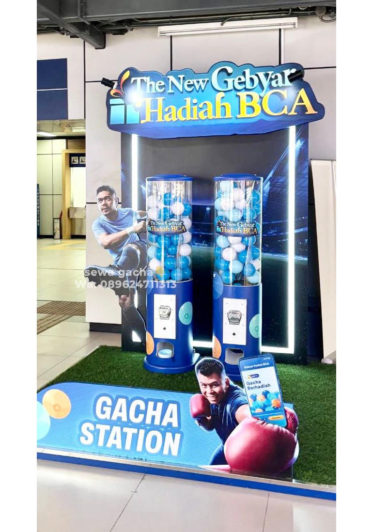 Sewa mesin gacha gachapon tabung