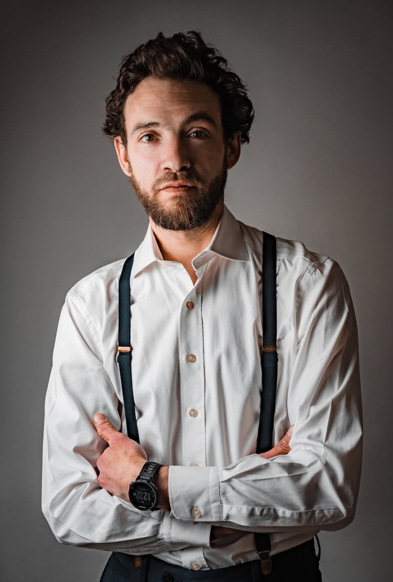 Portrait en studio homme - book comédien - © Virginie Bouilhac