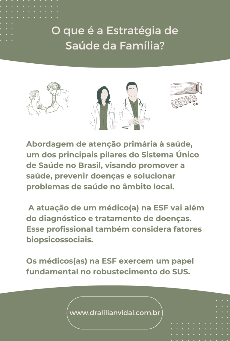 Um pôster sobre a Estratégia de Saúde da Família