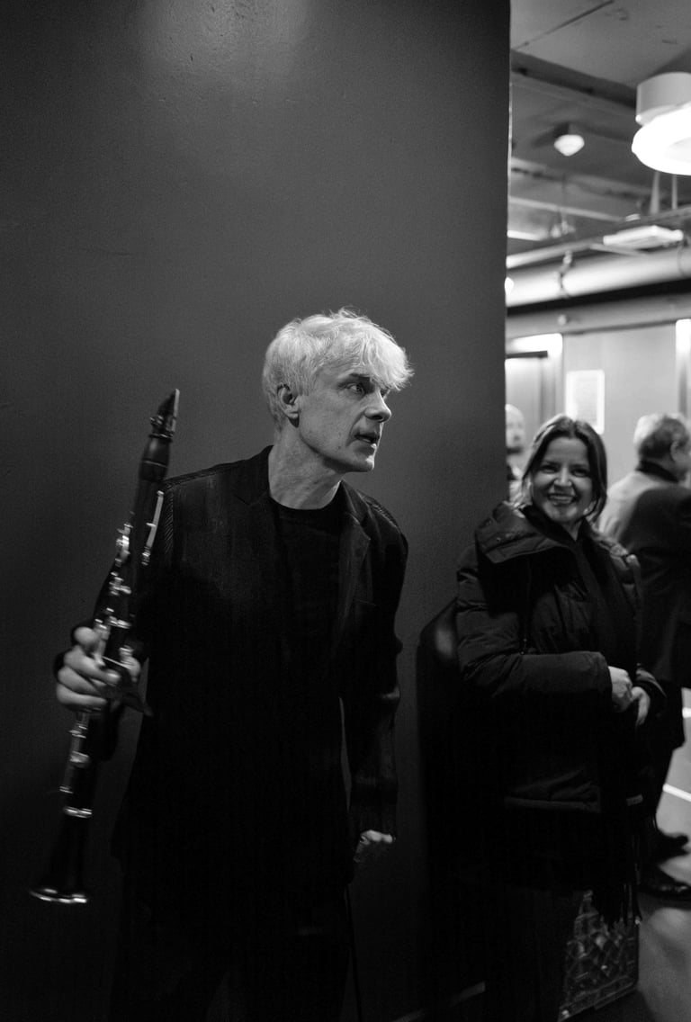Clarinetist Martin Fröst backstage in TivoliVredenbrug Utrecht photo by Peter Tra