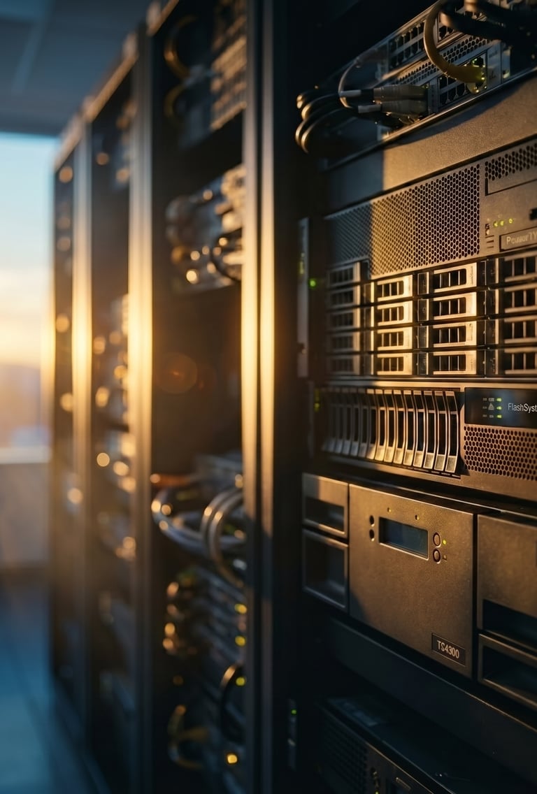 Top Security Consulting - Un datacenter au levé du soleil 