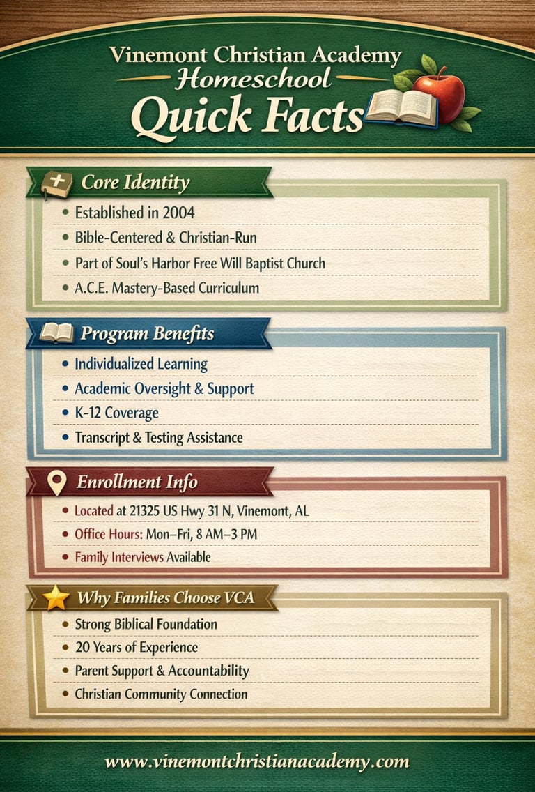 VCA Homeschool Facts