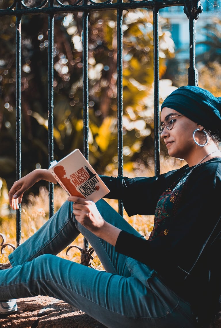 reading portrait women