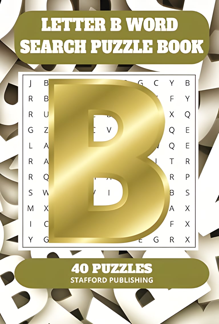 Letter B Word Search Puzzle Book