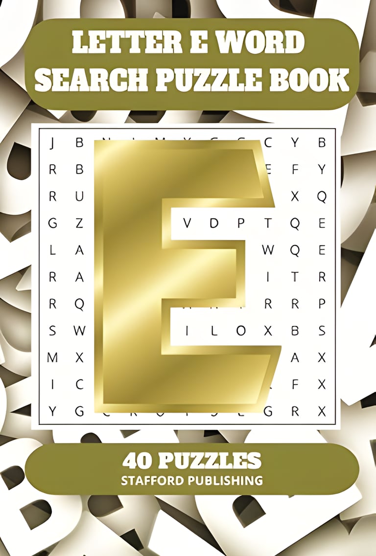 Letter E Word Search Puzzle Book