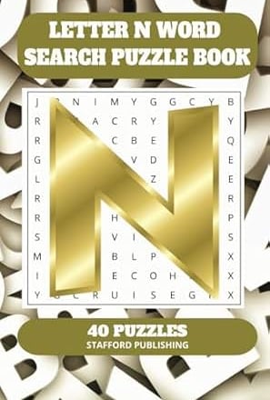 Letter N Word Search Puzzle Book
