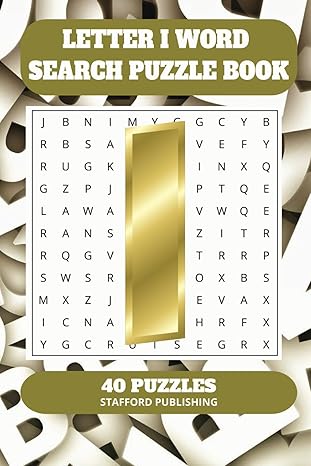 Letter I Word Search Puzzle Book