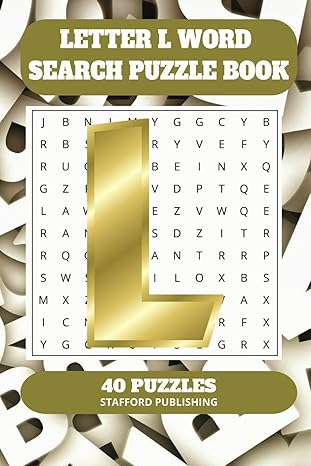 Letter L Word Search Puzzle Book