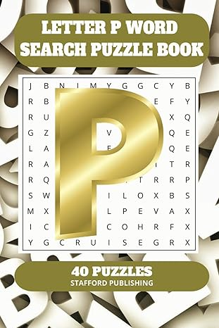 Letter P Word Search Puzzle Book