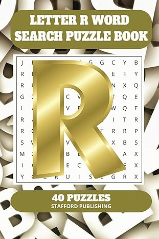 Letter R Word Search Puzzle Book