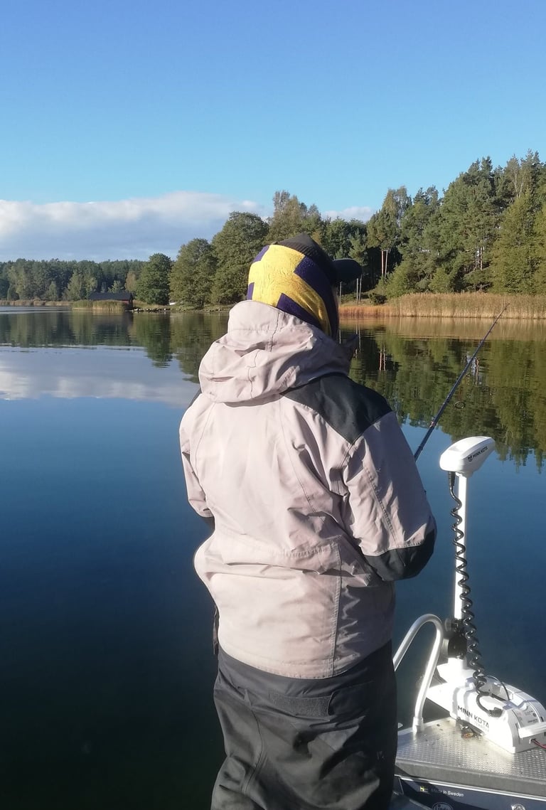 angler in a boat
