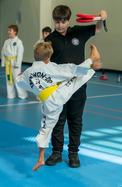 ITF Hwa Rang taekwondo students gaining leadership skills in Dubai
