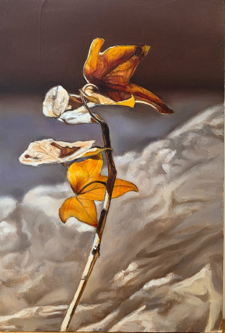 Óleo sobre tabla. Obra plástica de Maite Backman